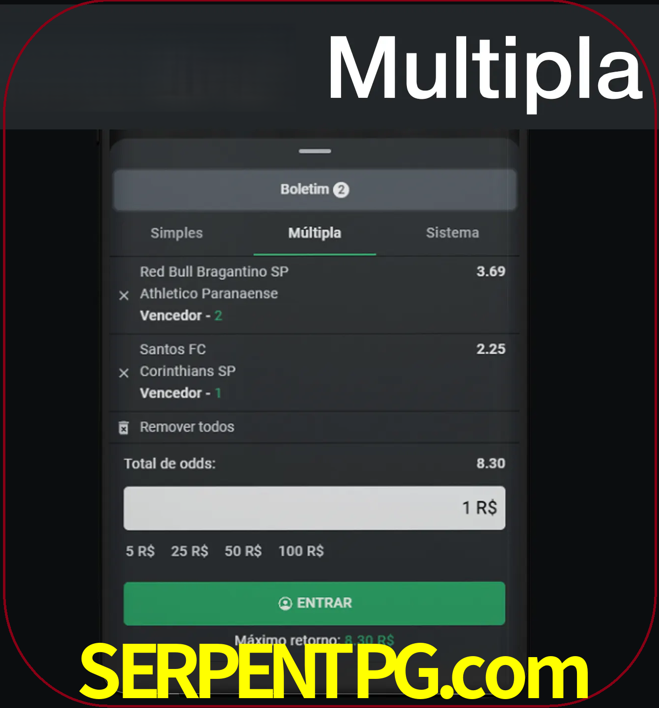Faça apostas mais valiosas com mais de duas apostas.