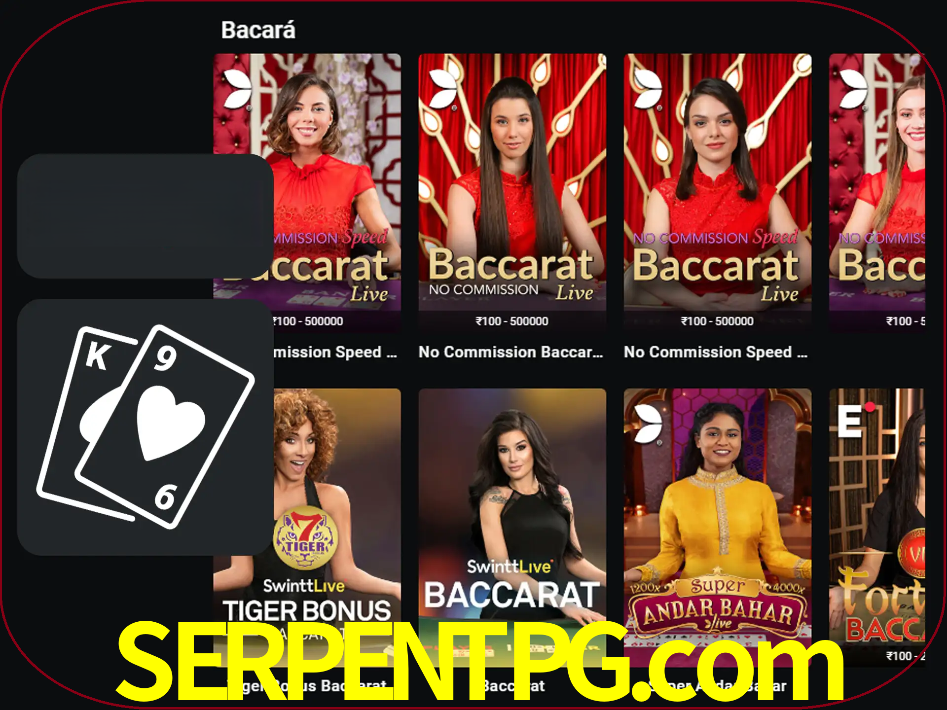 Ganhe muito dinheiro jogando jogos de bacará.