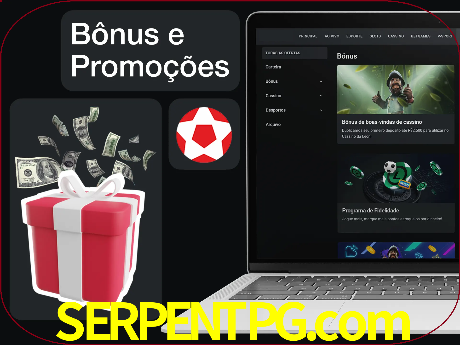 Verifique se há novos bônus e promoções.