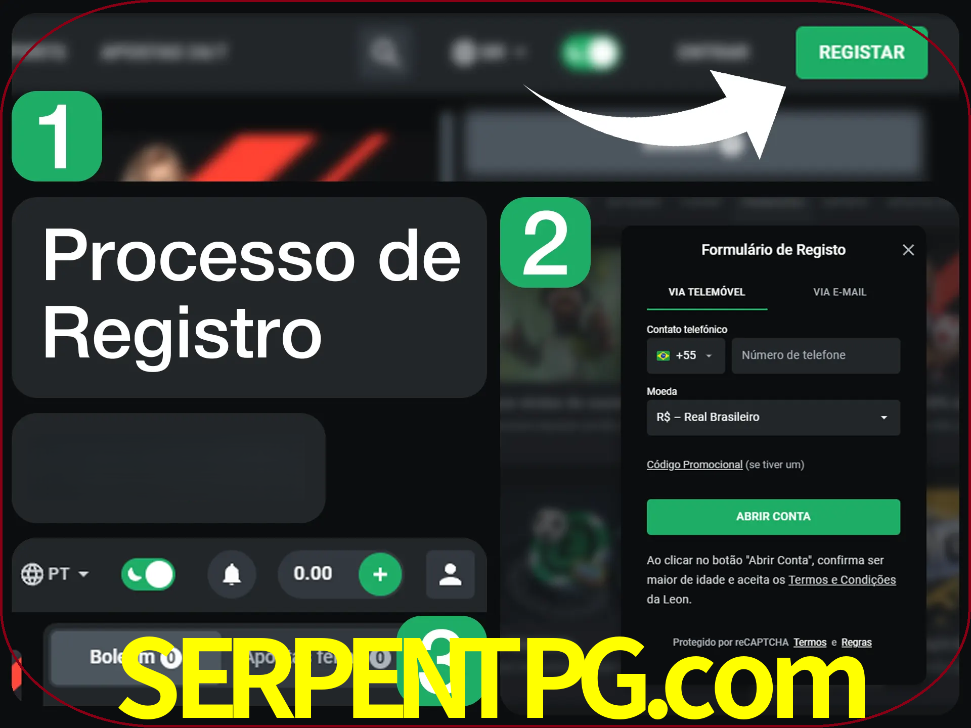 O processo de registro na LeonBet é simples.